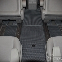 Коврики текстильные на Kia Carnival III (9мест) 2+2 без трансформеров (2014->)