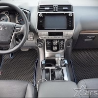 Коврики текстильные на Toyota Land Cruiser Prado 150 рестайл 3 ряда (2013->)